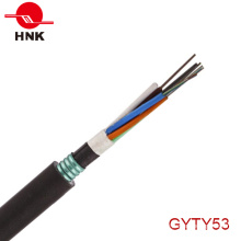 Cinta de acero Longitudinal blindado 2PE cable de fibra óptica de la cubierta GYTY53